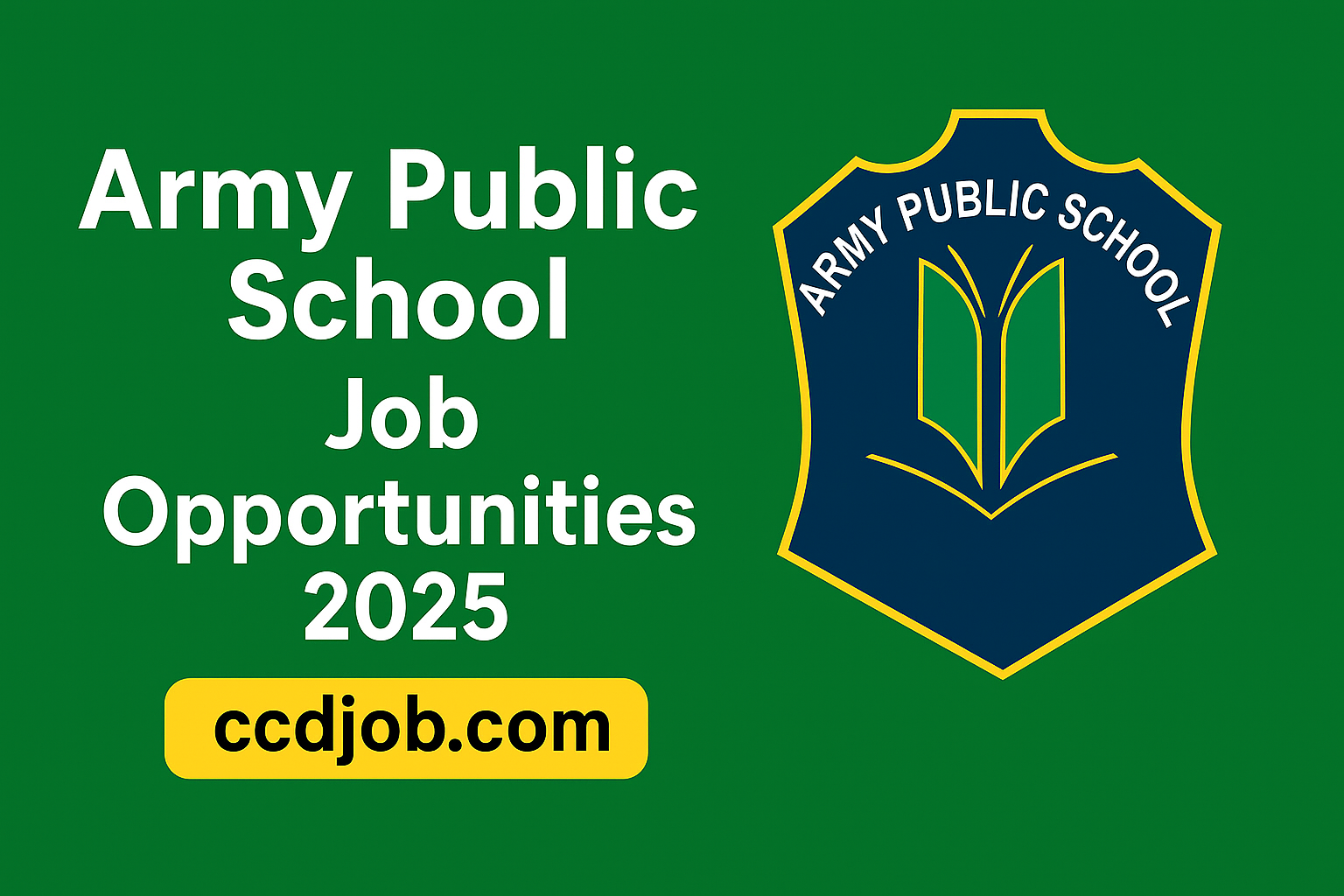 Army Public School Job Opportunities 2025