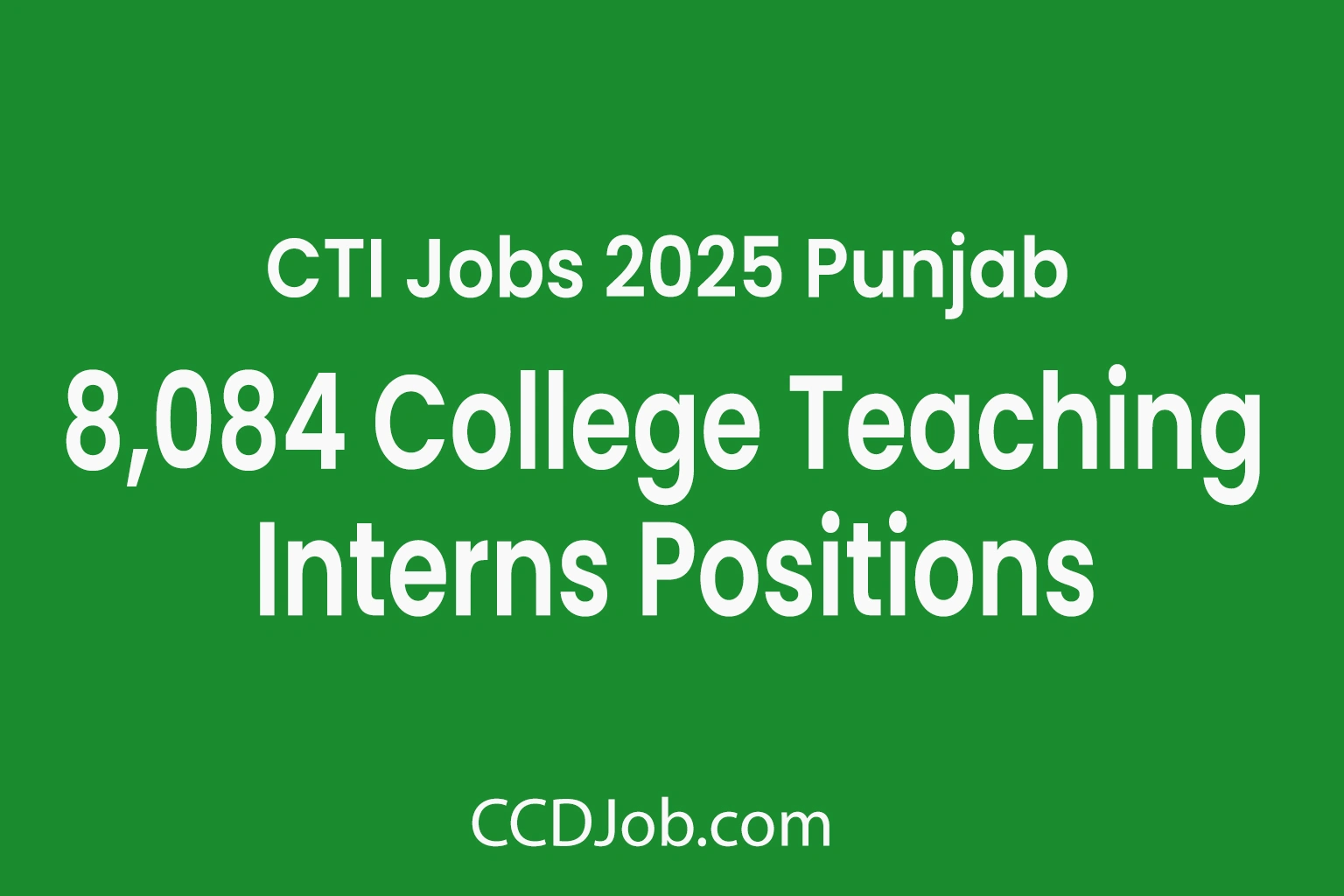 CTI Jobs 2025 Punjab